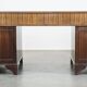 English style chesterfield desk with patina and a green leather top