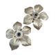 Paire d'appliques fleurs dorées