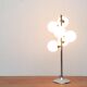 Vintage space table lamp, glass and metal, 1970s