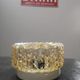 Old ceiling lamp vintage wall lamp in white glass amber patterns 1960 ø 16.5 cm tbe vintage
