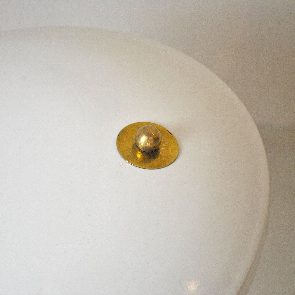 Mid-Century table lamp in aluminium and brass, Italy, 1950s