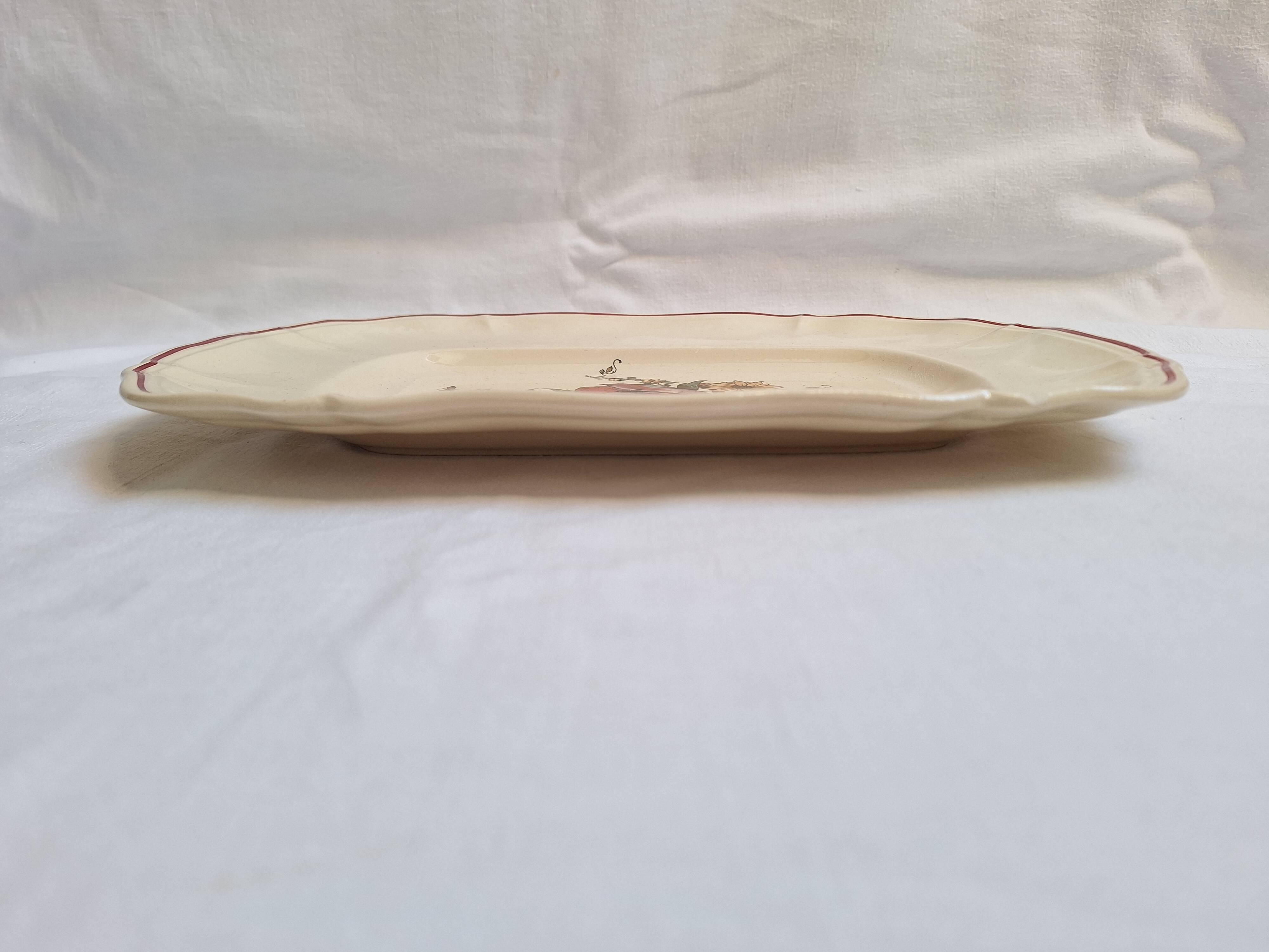 Rectangular plate Digoin Sarreguemines Model Lorraine