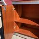 Vintage wooden and aluminium commode made in France, 70s.