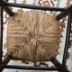 Lot of 6 stools with woven straw seats, chalet style 1970.
