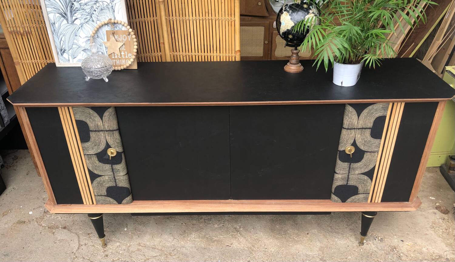 Black vintage sideboard