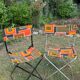 Pair of vintage folding camping chairs - BHV Paris (1970s)