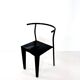 6 black Dr Glob chairs by Philippe Starck for Kartell. Italy 1988.