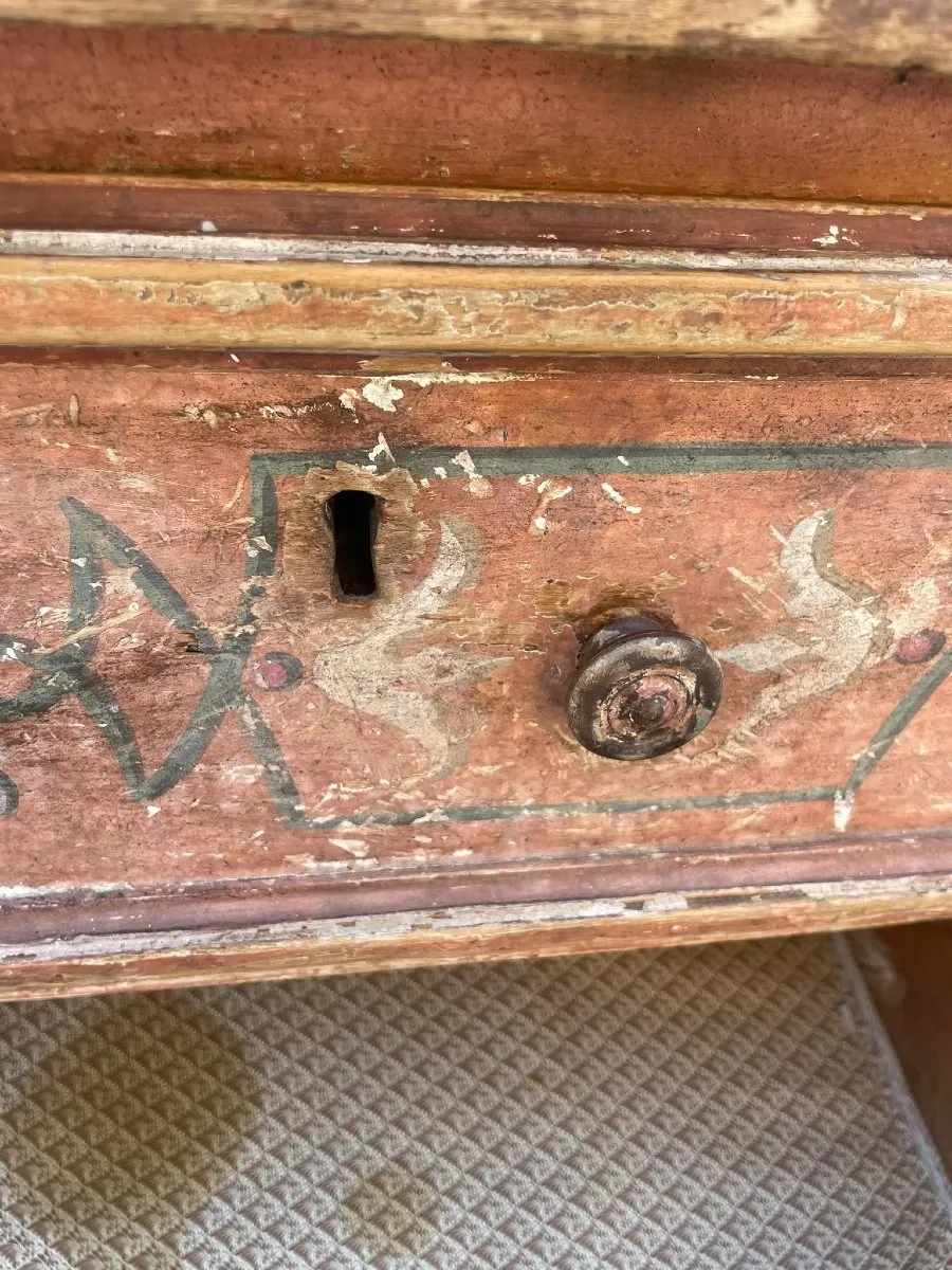 Antique wooden chest of drawers, Tuscany 17th century
