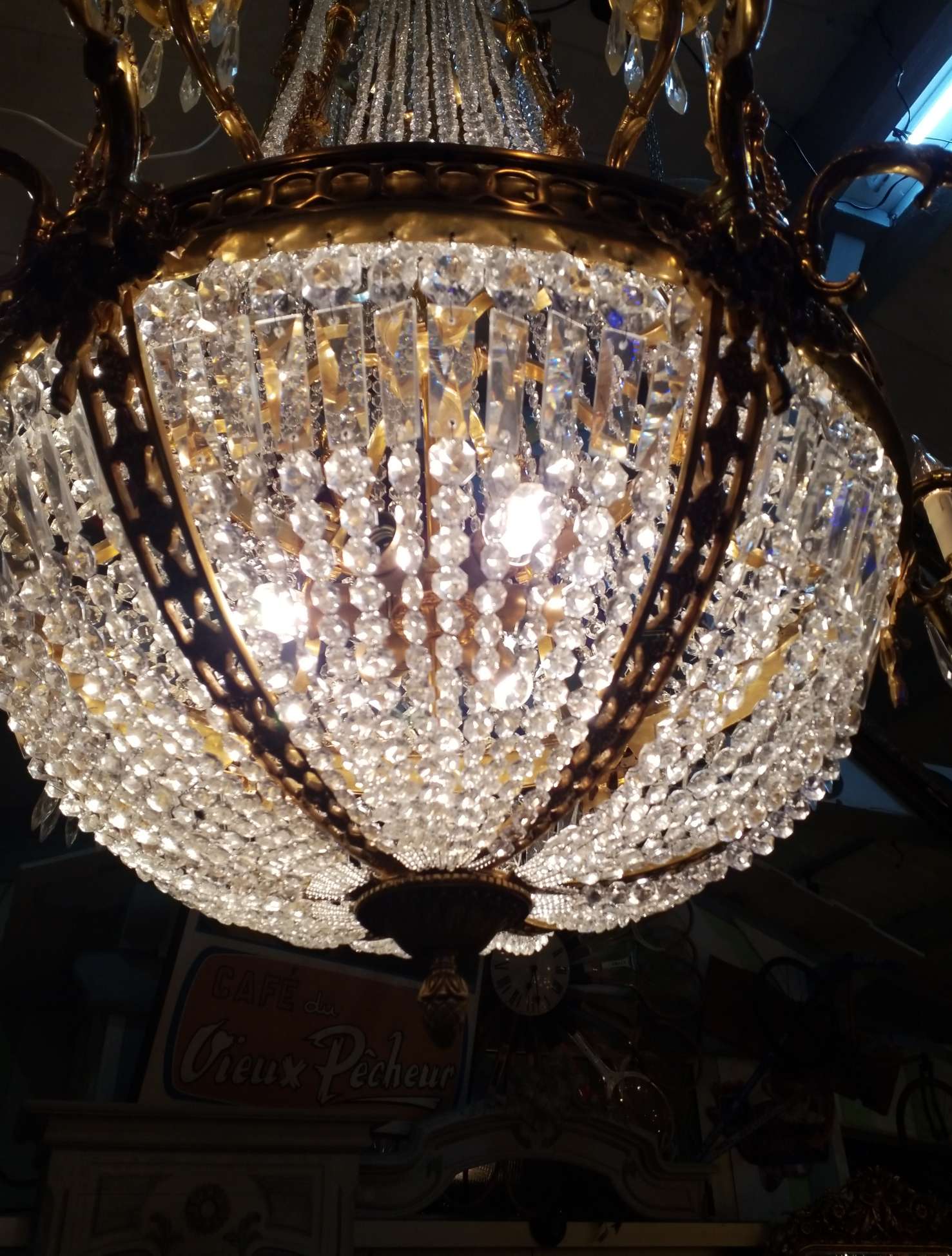 Chandelier with tassels