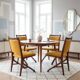 Set of 4 vintage saffron Scandinavian chairs