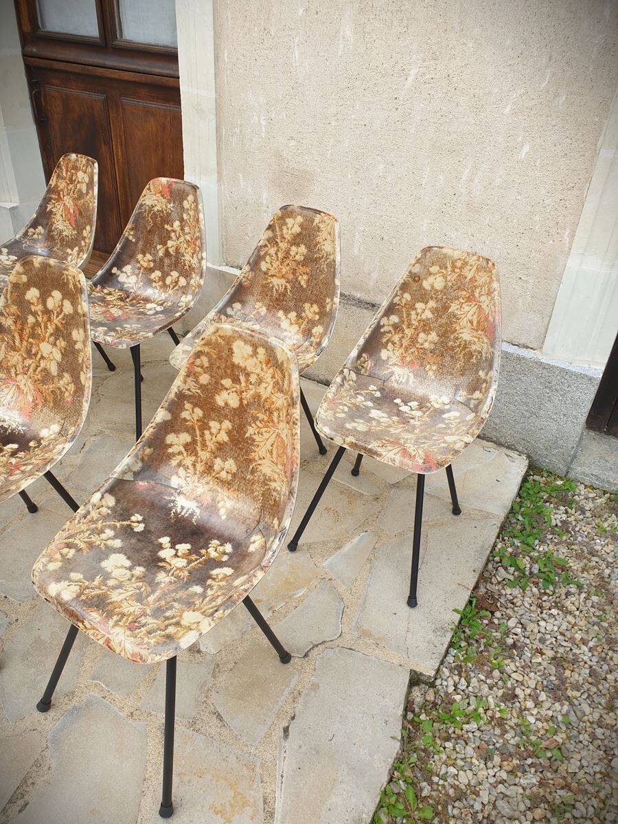 Vintage fiberglass chairs La Cigogne