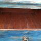 Buffet en bois bleu avec 2 tiroirs et 2 portes