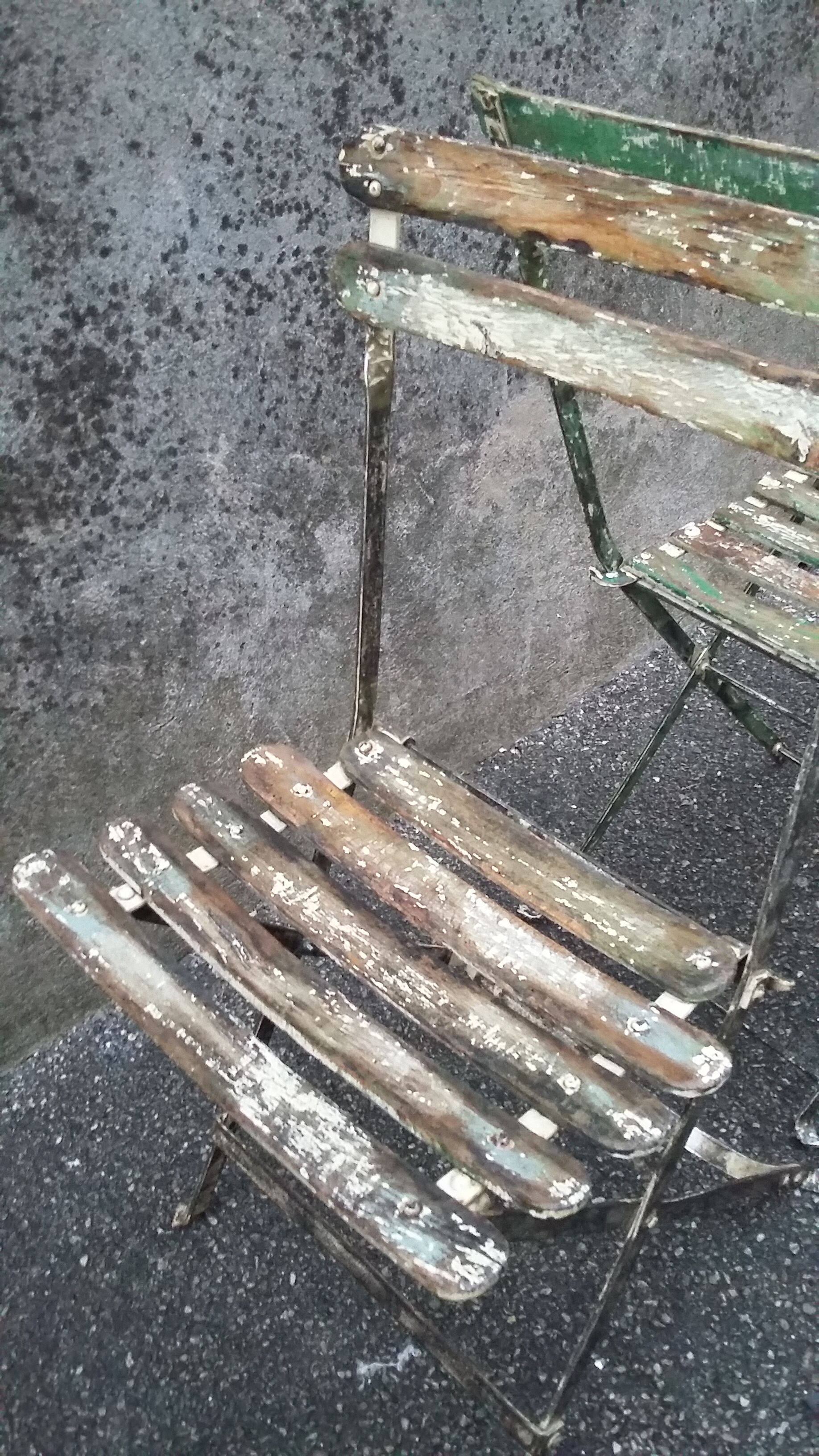 2 folding bistro / garden chairs fermob 1950