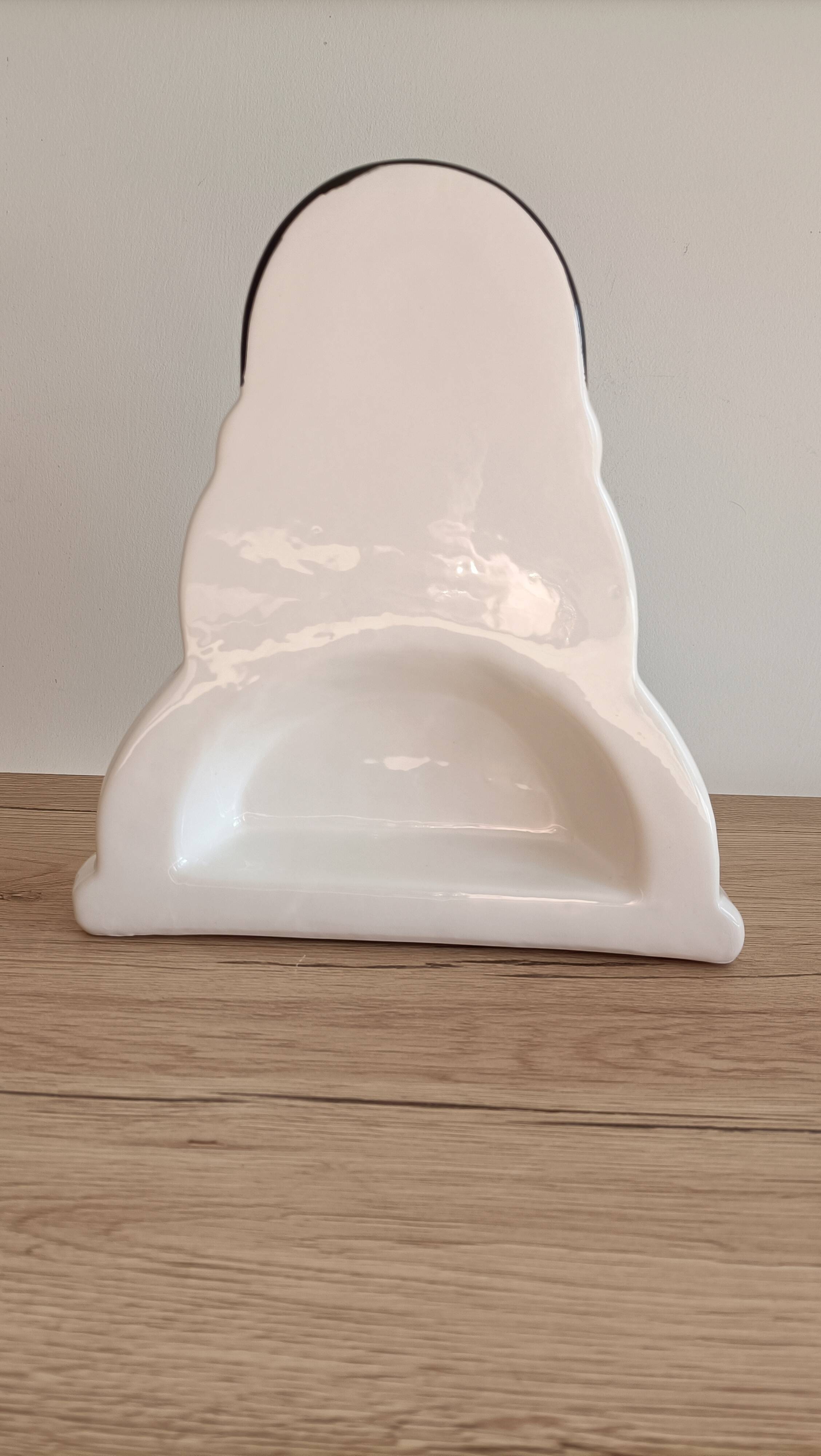 Présentoir à sucettes publicitaire buste pierrot gourmand en porcelaine