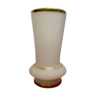 Ancien vase opaline blanche et or