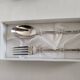Children's silver cutlery, 1 fork and 1 spoon Saint Médard