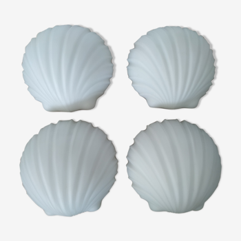 Suite of four Limburg shell sconces