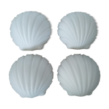 Suite de quatre appliques coquillage Limburg