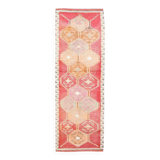 3x10 Soft Pink Runner Rug, Pastel Orientel Runner, 95x294Cm