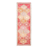 Tapis de couloir rose pâle 3x10, tapis de couloir Orientel pastel, 95x294 cm