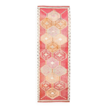 3x10 Soft Pink Runner Rug, Pastel Orientel Runner, 95x294Cm