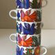 Set of 5 cups Acapulco vintage design 1970