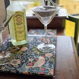 Art Deco Gin Buffet, painted in Farrow and Ball with a William Morris-inspired interior