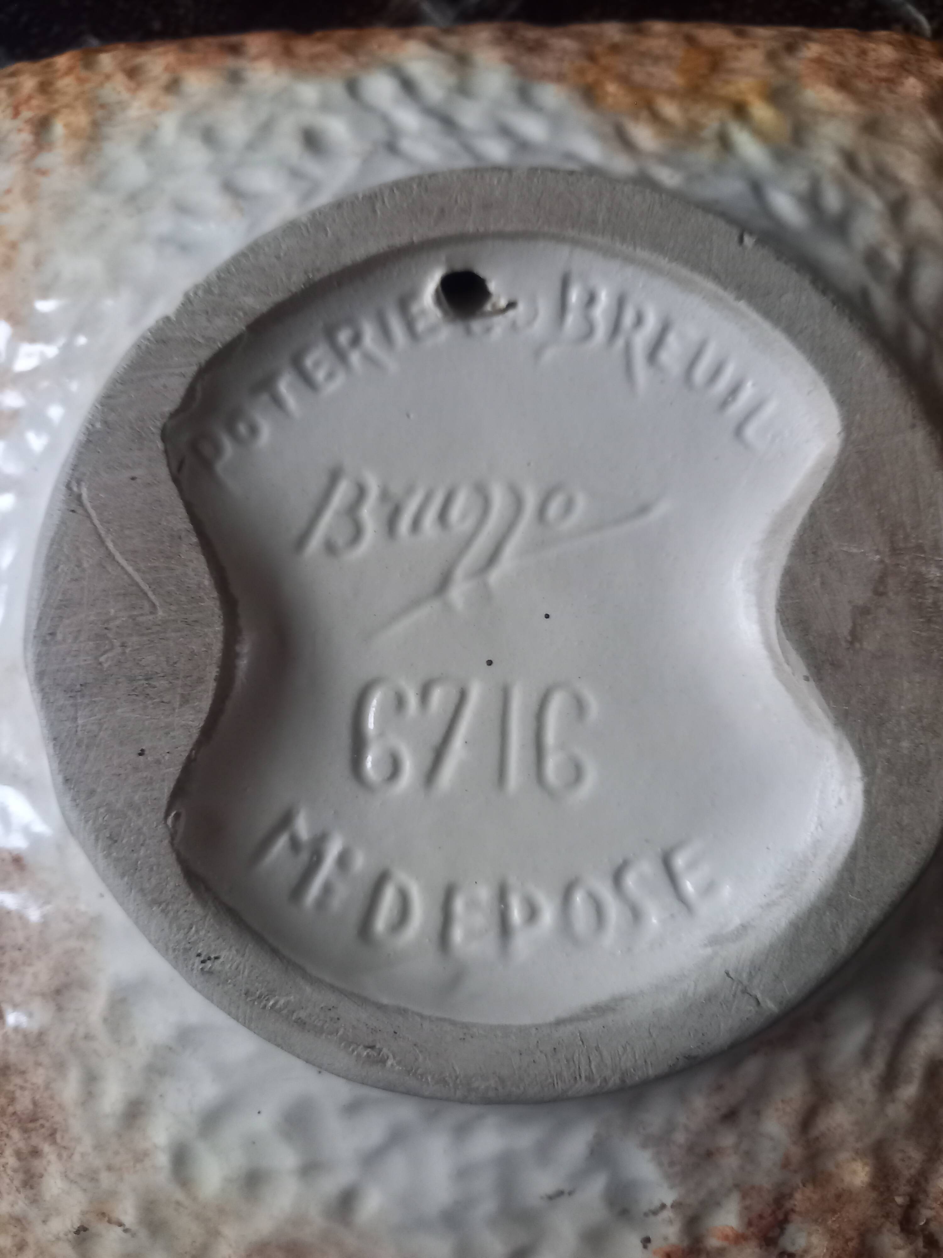 Bruno Dose vintage ashtray pocket tray Poterie du Breuil