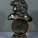 Bronze “Laughing Child”, signed A.Injalbert – Late 19th century