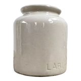 White stoneware pot