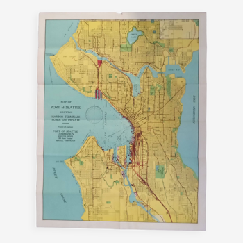 Carte ancienne Seattle Etats-unis