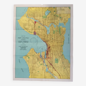 Old map Seattle United States