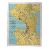 Old map Seattle United States