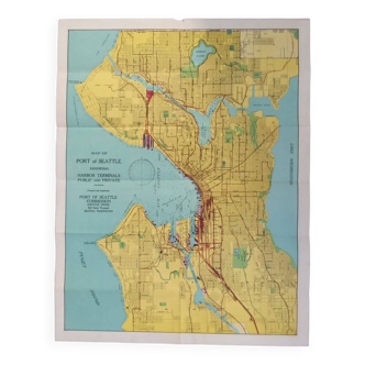 Old map Seattle United States
