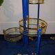 Vintage hollywood regency lotus lamp blue