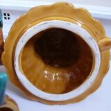 Pineapple-shaped punch set in Vallauris ceramic.