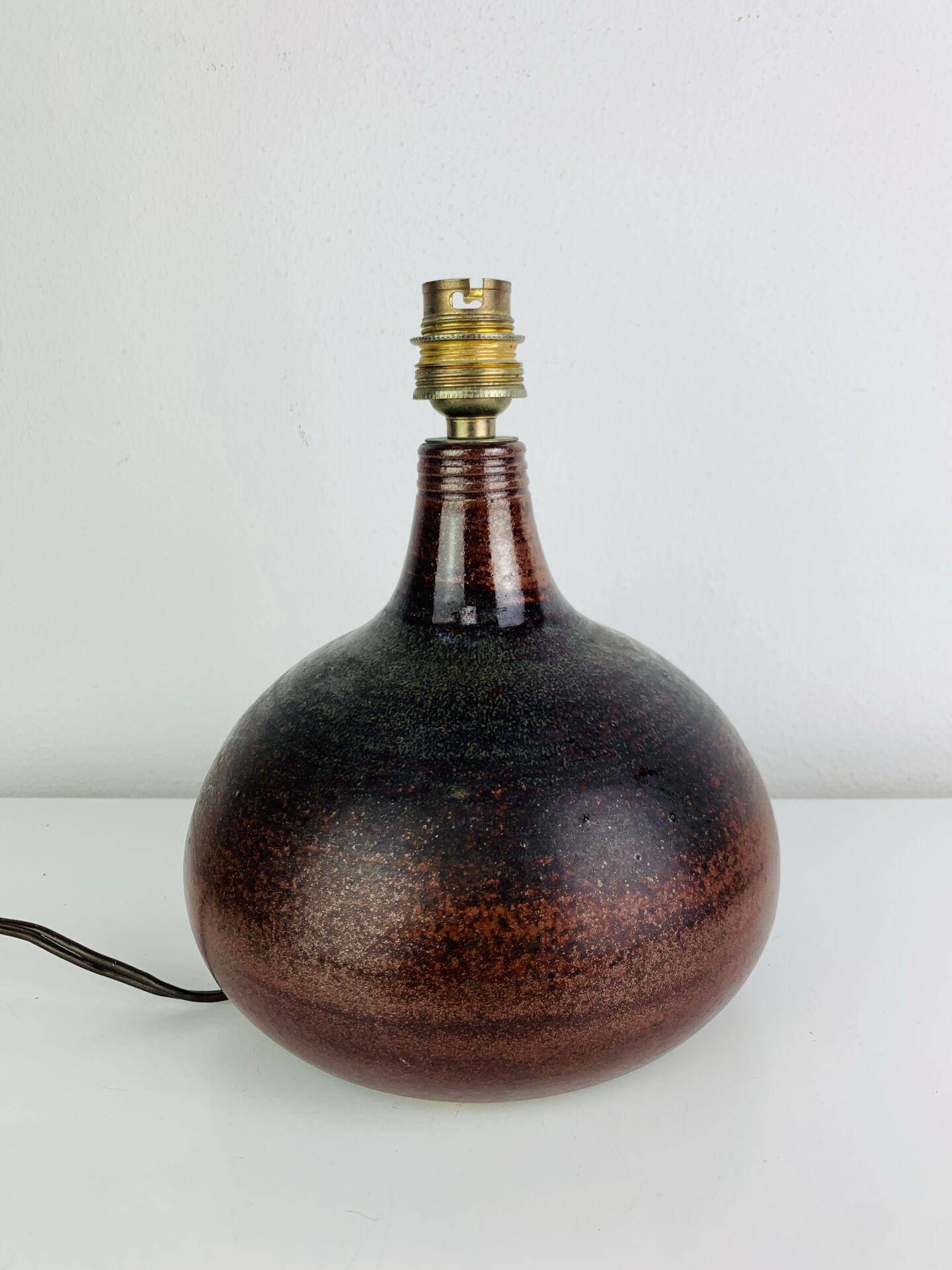 Lampe boule grès vintage, années 60 