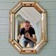 Venetian mirror with brass frames, 1970s-80s