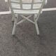 1960s whitewashed wood conservatory armchair