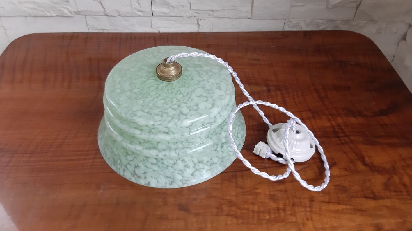 Vintage glass suspension Clichy