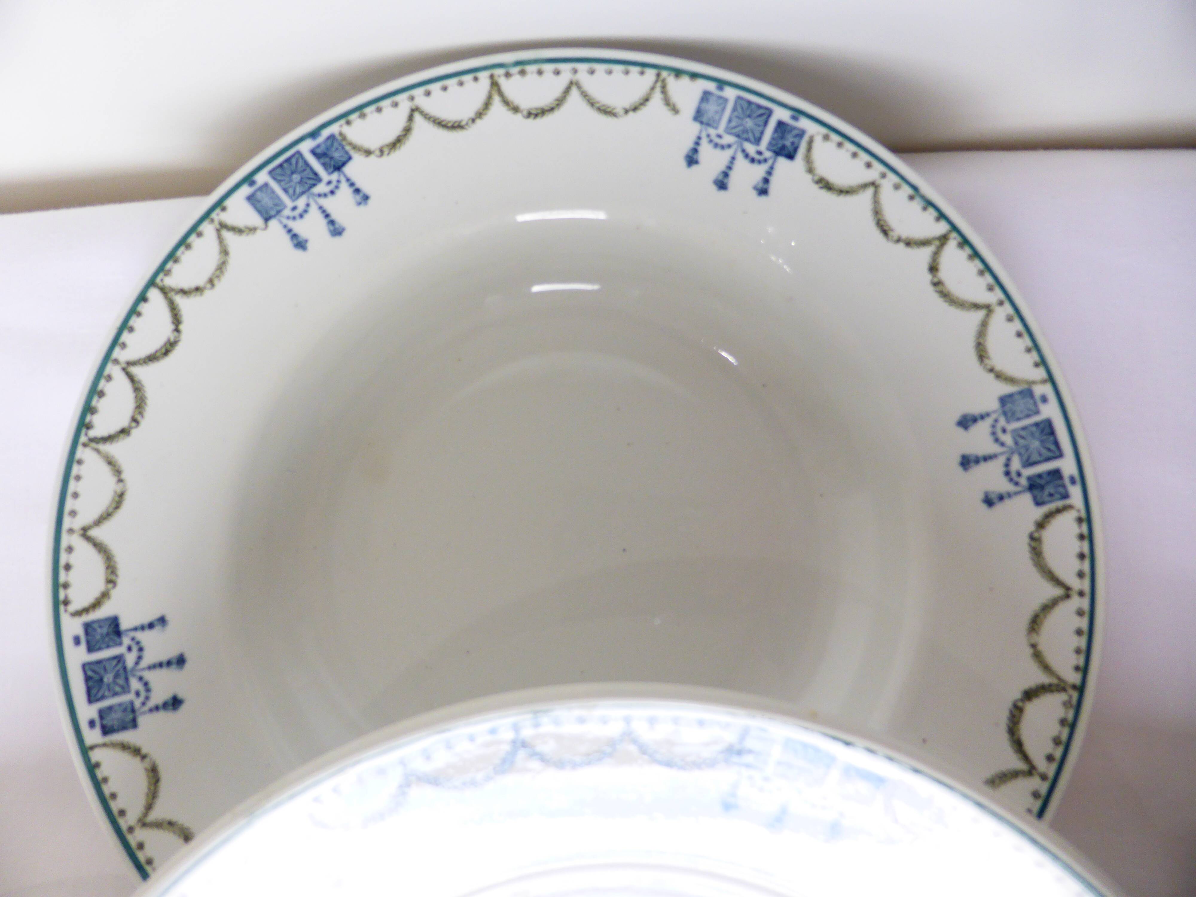 4 vintage deep plates from St Amand 220625