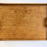 Old wooden and brass tray