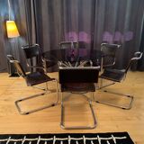 A set of six S33 chairs by Mart Stam, Thonet, Germany, 1960s.