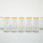 Set of highball glasses, Italian design, 1970s, manufactured in Italy