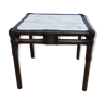 Table basse en bambou avec dessus bois