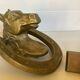 Brass horse door knocker