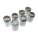 Liquor glasses with golden liserets