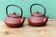 Pair of individual Japanese teapots