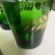 8 green glass water glasses Directoire style