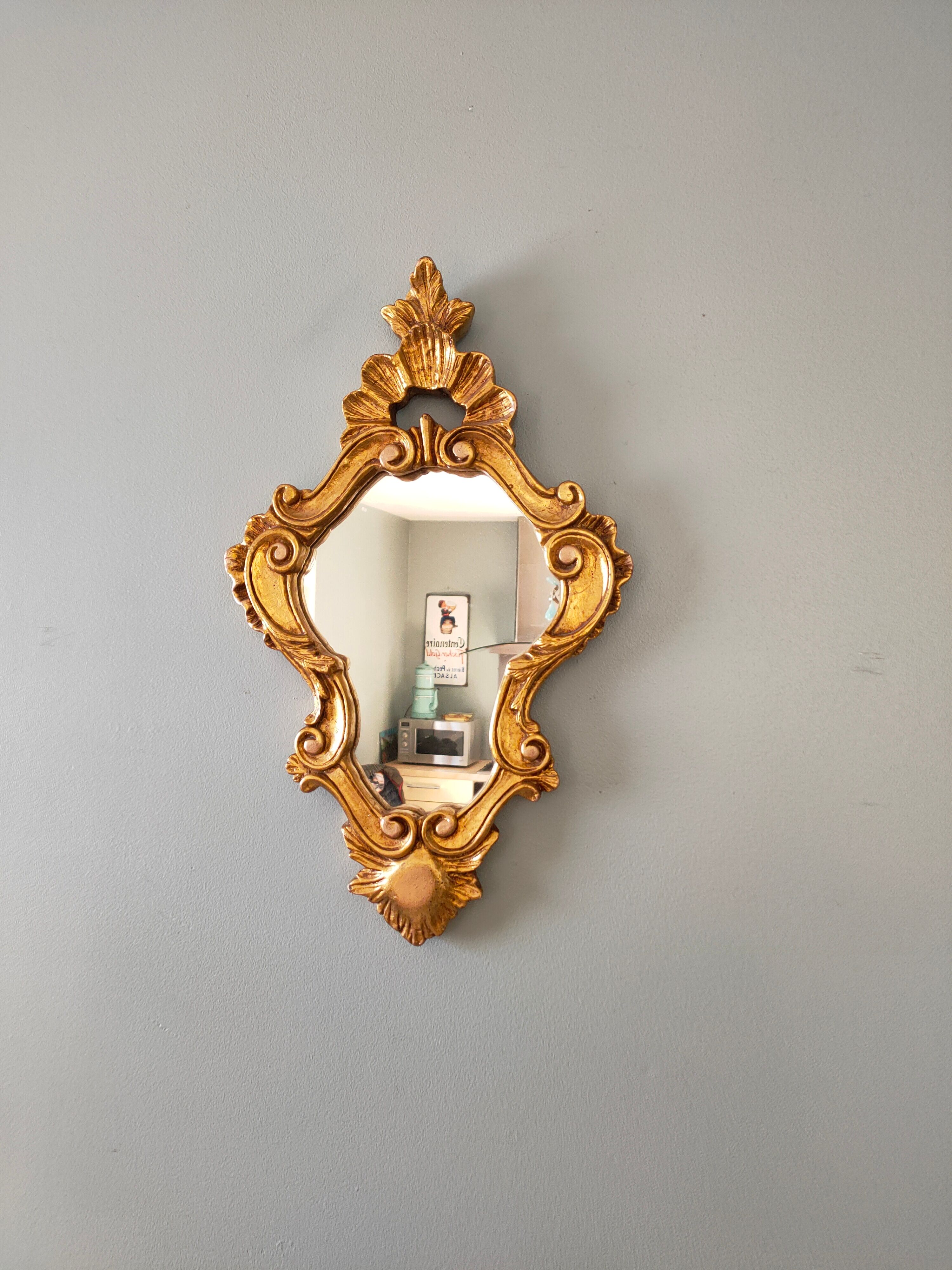 Gilded style mirror, 46x28 cm